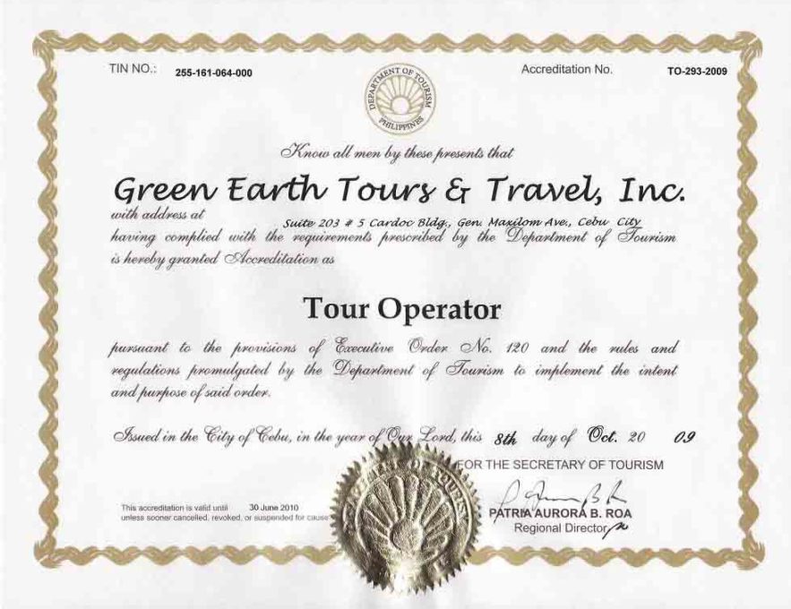 dot travel agency accredited